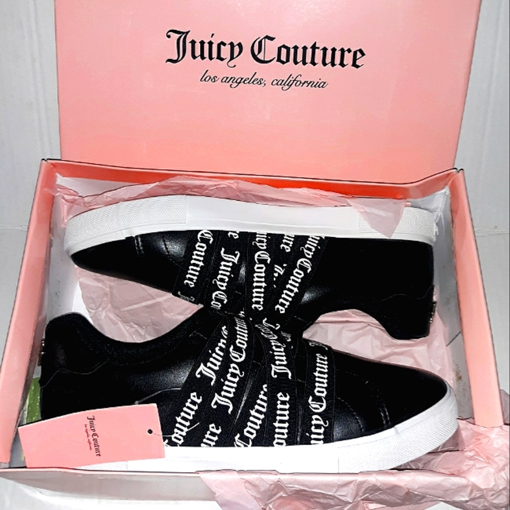 ☆Last Chance☆NWT JUICY COUTURE Black Strappy Women's Sneakers☆Sz 9.5☆